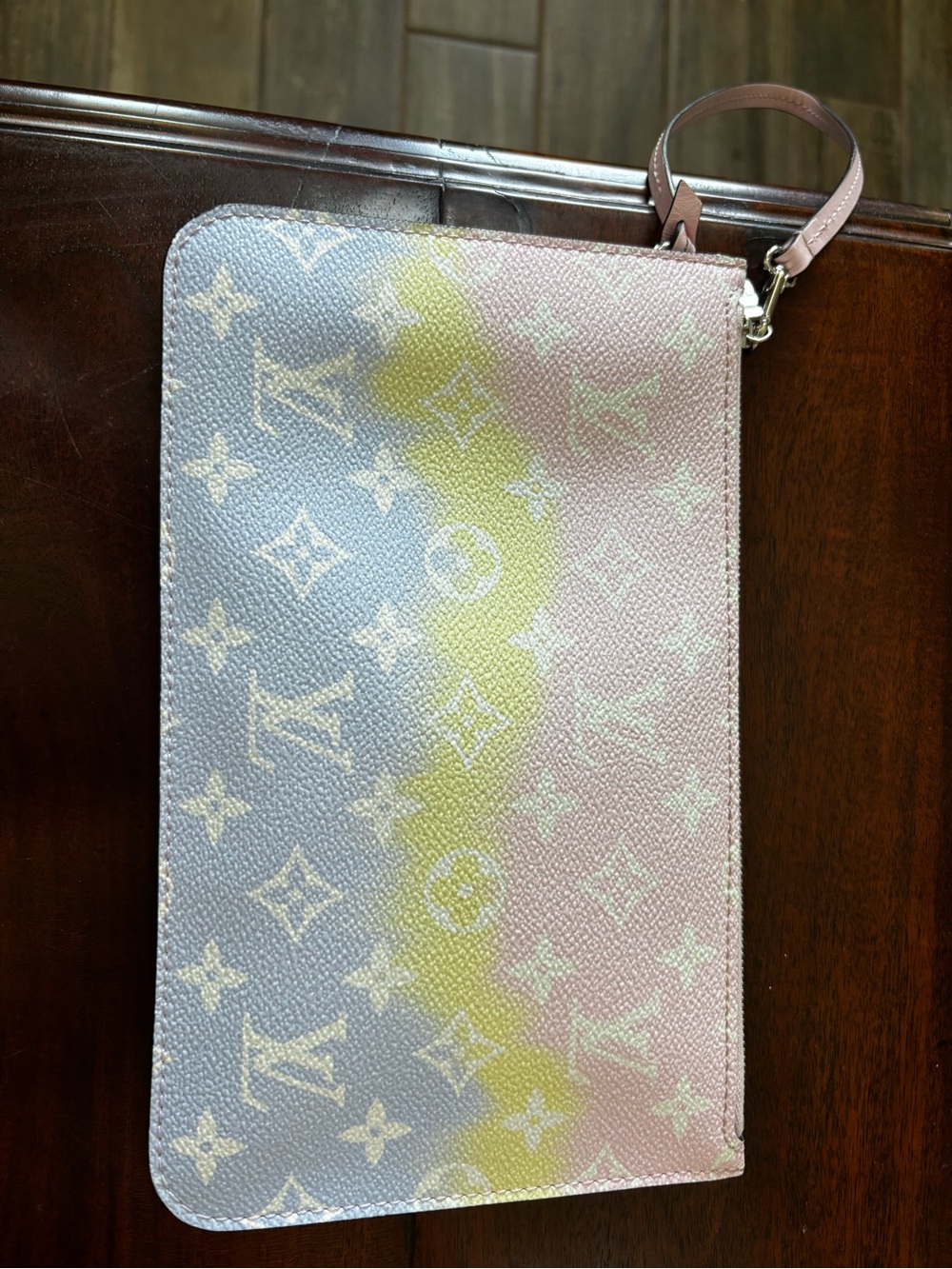 Louis Vuitton Pastel Ombre Monogram Wristlet Clutch - Pink, Yellow, Blue